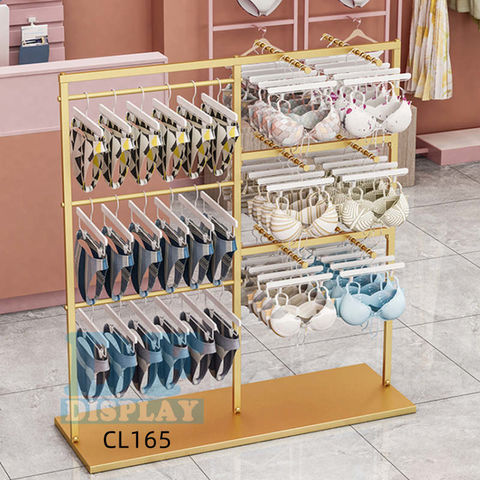 Metal Display Rack with Hook Underwear Display Stand Bra Display Rack Wall  Mounted Display Shelves for Shop Store - China Clothing Store Display Stands  and Display Rack price