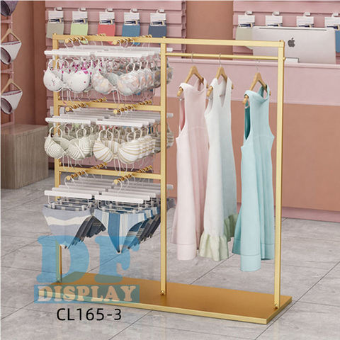 Clothes Store Interior Design Underwear Shop Garment Display Stand Clothing  Display Pipe Clothing Bra Display Rack Metal Display Rack with Shelves -  China Clothing Store Display Stands and Display Rack price