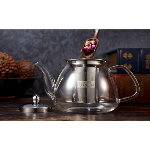 Hot Selling Wholesale Glass Teapot with Removable Infuser