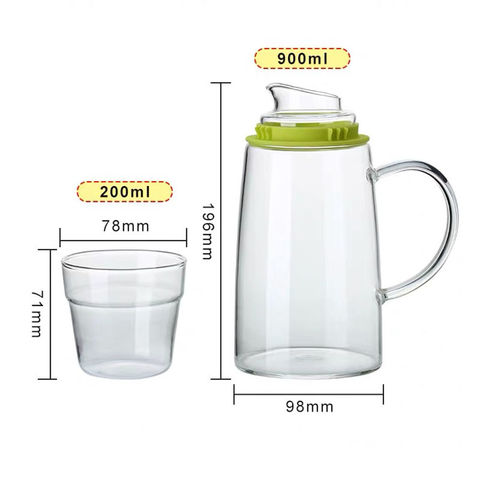 4pcs Milk Containers for Refrigerator Milk Jugs Glass Milk Bottles with  Lids 200ml 