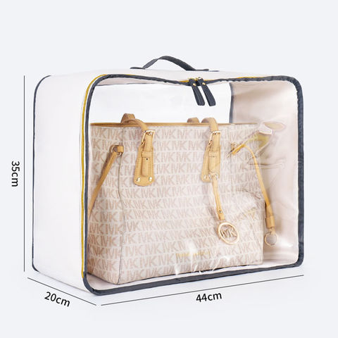KIWI BAGS Transparent Golden Lehenga Saree Cover/Cloth Storage Bag with  Handles/Lehenga, Saree, Heavy Dresses