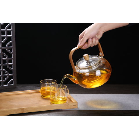 1.5l Big Transparent Borosilicate Glass Teapot Heat-resistant