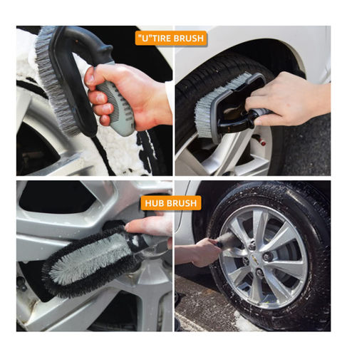 9pcs Auto Car Detailing Brush Set Car Interior Cleaning Kit 5 Soft