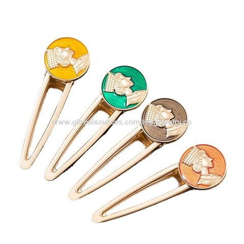 Grampos de cabelo Menina Geométrica Cristal Barrettes Grampos de cabelo personalizados SEDEX 4P e fábrica auditada pela L'Oreal