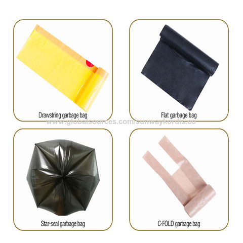 Black Trash Fold Custom Jumbo Black LDPE Biodegradable Roll Manufacturers  Black Plastic 55 Gallon Drawstring Garbage Bags - China Garbage Plastic Bag,  Drawstring Trash Bag