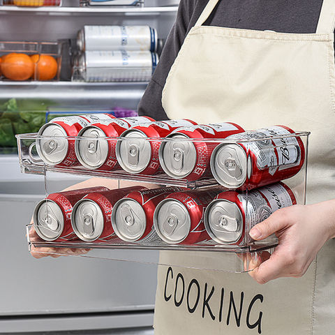 4 Pack Soda Can Organizer Rack for Pantry, Stackable Beverage Soda