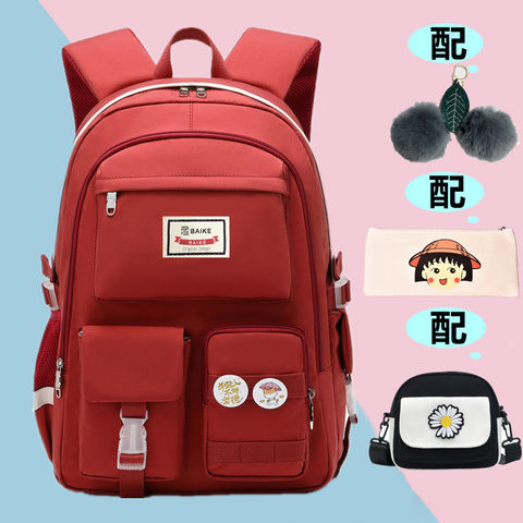 back to school Backpacks Teen Girls Large Book Bag USB Charger Port Cute  Canvas