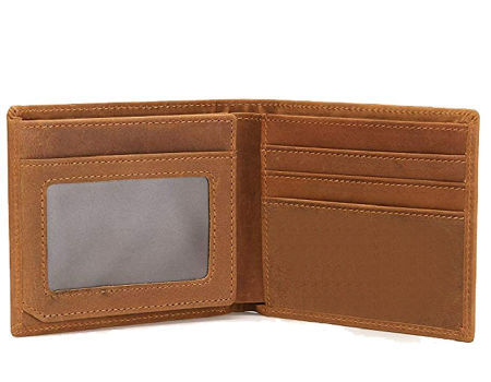 Factory High quality fashion crazy horse leather leisure wallet for men supplier