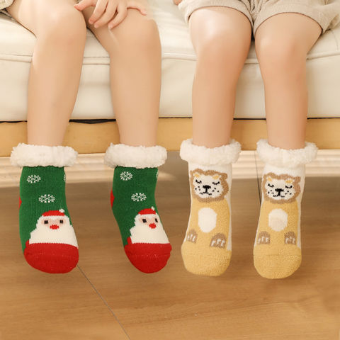 Winter Baby Kinder Warme Rutschfeste Socken Hausschuhe