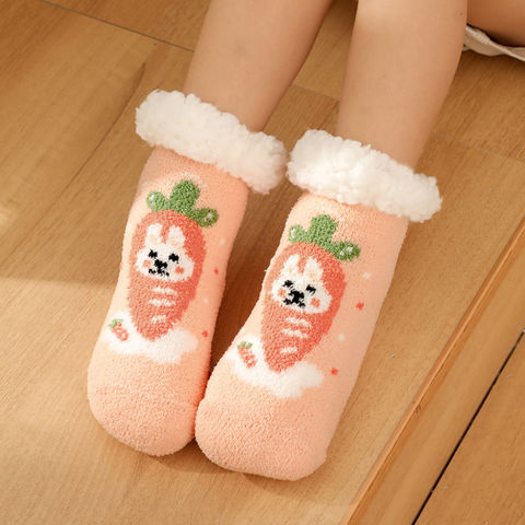 Winter Baby Kinder Warme Rutschfeste Socken Hausschuhe
