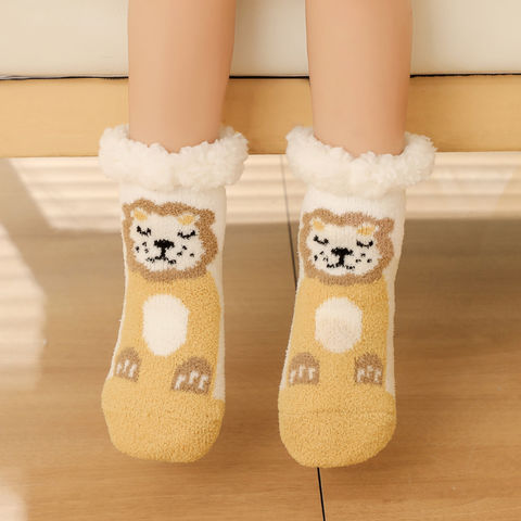 Winter Baby Kinder Warme Rutschfeste Socken Hausschuhe