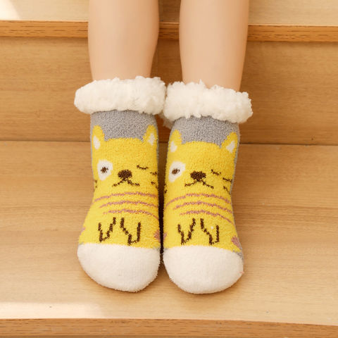 Winter Baby Kinder Warme Rutschfeste Socken Hausschuhe
