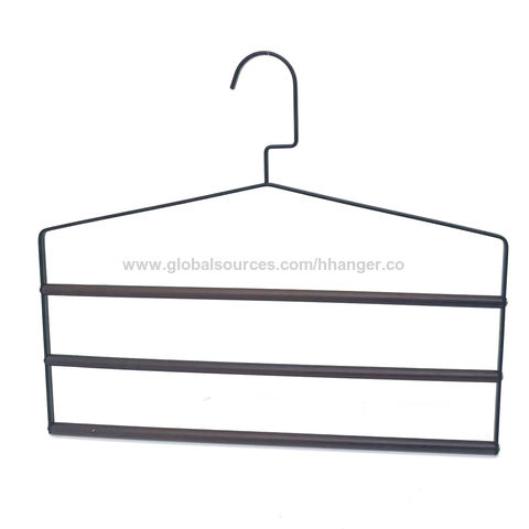 Buy Wholesale China Multi Layer Towel Hanger Metal 3 In 1 Multi Function  Hanger With Wooden Bar For Trousers Stock & Towel Hanger at USD 3.2