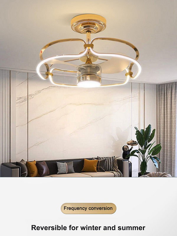 acrylic and gold ceiling fan