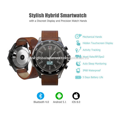 Hybrid watch with outlet heart rate monitor