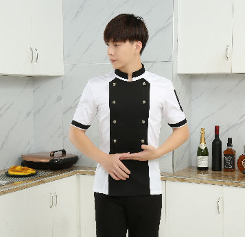 chef shirt Chef Jacket Long Adjustable Sleeve Men Women Unisex Cook Coat  Restaurant Hotel Kitchen Wear