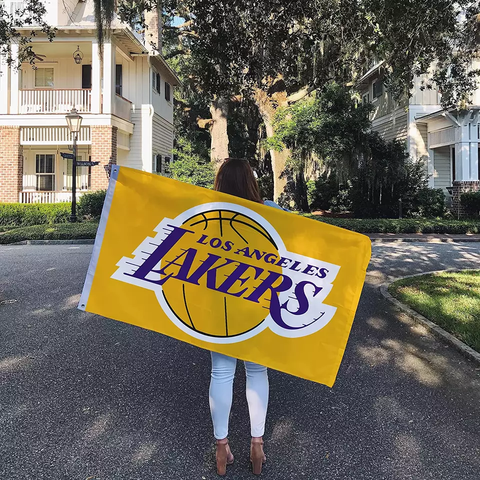 L.A. Lakers Flag-3x5FT Banner-100% polyester