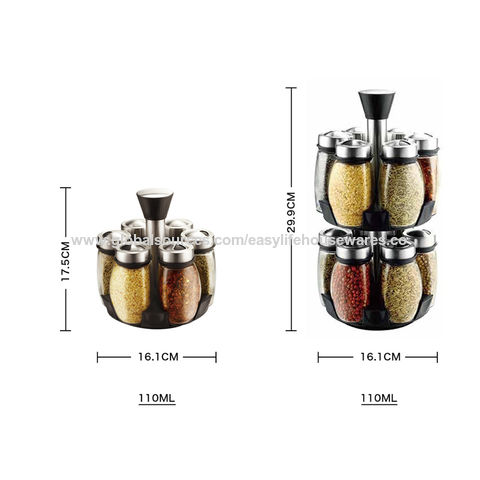 6 Jars Spice Rack set