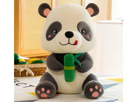 Wholesale Cute Panda Creative Plush Dolls Hold Bamboo Panda Dolls