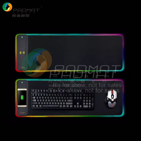 Tapis de souris gaming LED de haute qualité 10W/15W XXL RGB avec chargeur sans fil