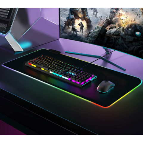 Tapis de souris gaming LED de haute qualité 10W/15W XXL RGB avec chargeur sans fil