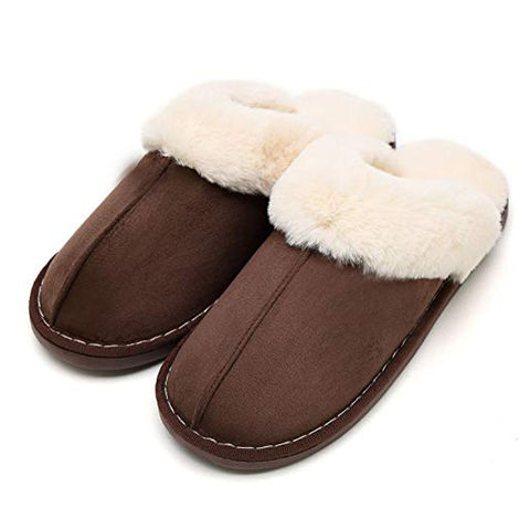 Pantoufles d'hiver pour la maison avec semelle en caoutchouc TPR pour hommes et femmes, chaussons chauds pour intérieur et extérieur