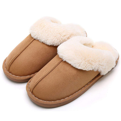 Pantoufles d'hiver pour la maison avec semelle en caoutchouc TPR pour hommes et femmes, chaussons chauds pour intérieur et extérieur