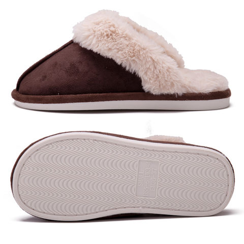 Pantoufles d'hiver pour la maison avec semelle en caoutchouc TPR pour hommes et femmes, chaussons chauds pour intérieur et extérieur
