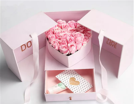 Hot Sale Cube Gift Box Creative Double Flower Box Surprise Box supplier