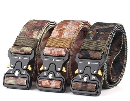 Heavy Duty New Metal Buckle Combat Custom Nylon Fabric Tactical Belt Set For Men's 1000D supplier