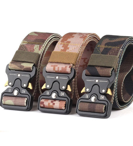 Heavy Duty New Metal Buckle Combat Custom Nylon Fabric Tactical Belt Set For Men's 1000D supplier