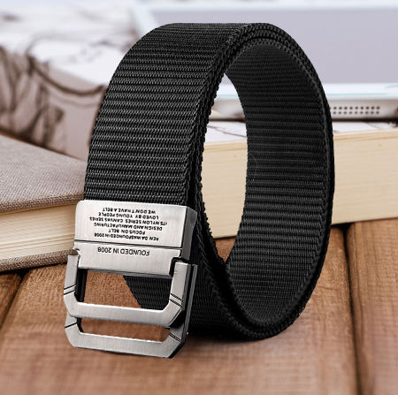 High Quality Strap Automatic Double Alloy Buckle Nylon Belt Tactical Belt Men Canvas Fabric Belts supplier