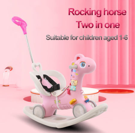 High quality riding toy baby plastic rocking horse new design for children multifunctional supplier
