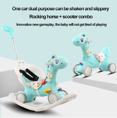 High quality riding toy baby plastic rocking horse new design for children multifunctional supplier