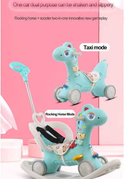 High quality riding toy baby plastic rocking horse new design for children multifunctional supplier