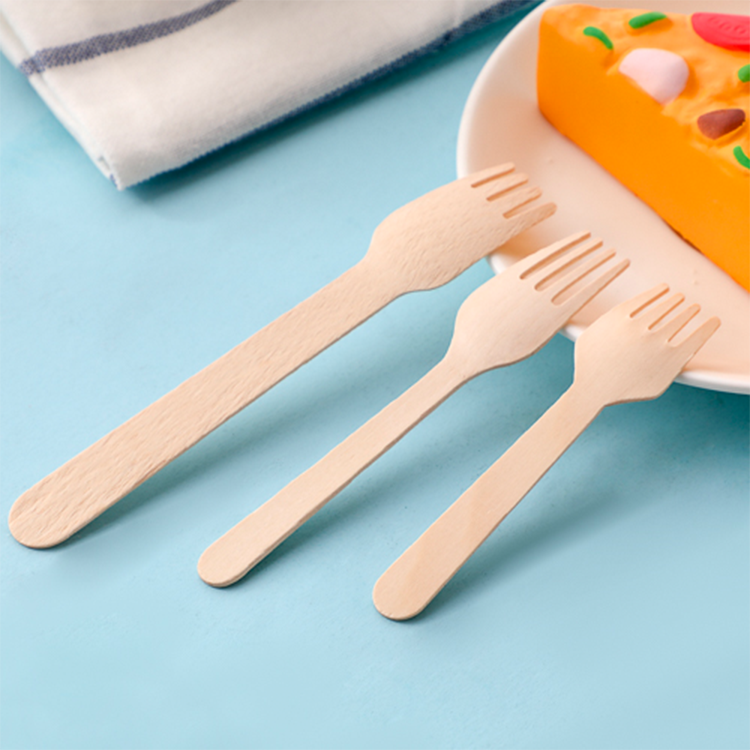 Buy Wholesale China Disposable Biodegradable Tableware Various Birch Wood Wooden Cake Fork Set