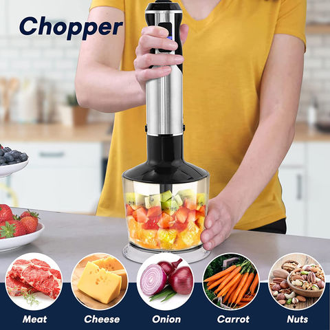 Kitchen Portable Blender Food Processors 4-in-1 Handheld Blender Stick 600w  Mixer Juicers Egg Beater With Stainless Steel Blade - Blenders - AliExpress