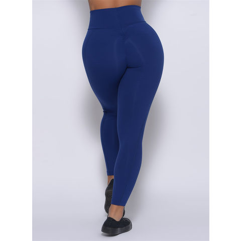 Calça legging feminina de cintura alta push up respirável fitness corrida  esporte (cor: azul, tamanho: M.)