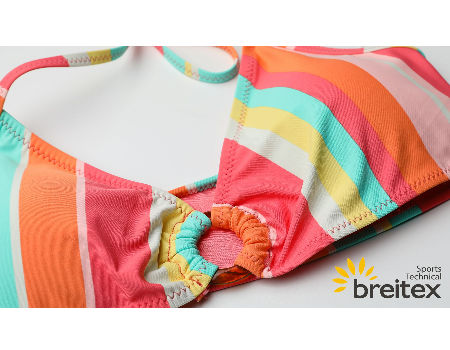 OEM / ODM Ladies swimwear, the contrast color swimwear, two piece sexy women striped bikini set supplier