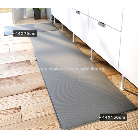 PVC Kitchen Mat Waterproof Oil-proof Entrance Door Mat Kitchen Rug PU  Leather Anti-fatigue Bathroom Kitchen Carpet Non-slip