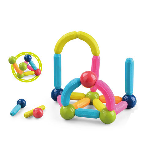 Juego de bloques de construcción magnéticos para niños: Varillas y bolas magnéticas para ensamblaje 3D