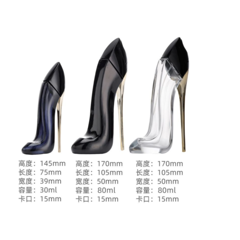 Black shoe shops shaped perfume