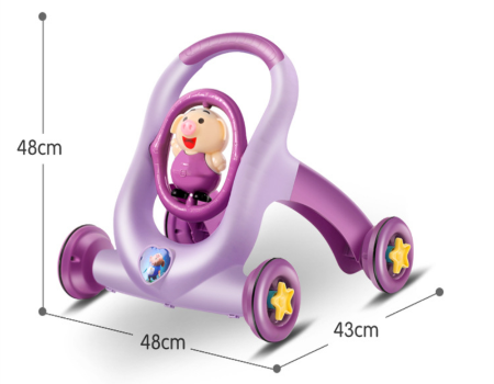 Baby toy Anti-Skid Stroller Walker Baby Anti-Rollover Coasting Safety Plastic Troller Toy supplier