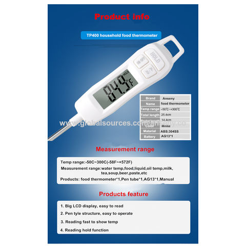 Tp400 Digital Meat Thermometer, Instant Read Food Cooking