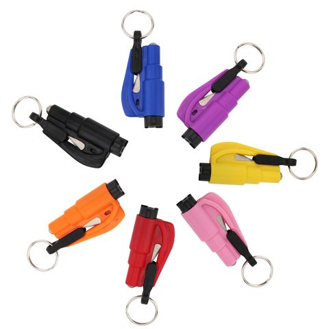 Portable Self Defense Hammer Plastic Keychain With Glass Breaker