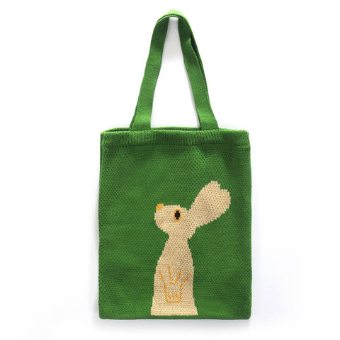 Handmade rabbit woven women's handbag knitted bags