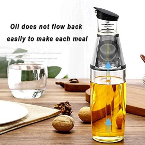MEETSWEET Dispensador de aceite de 10.5 onzas, dispensador de aceite y  vinagre de vidrio de acero inoxidable, botellas de aceite para cocina,  diseño