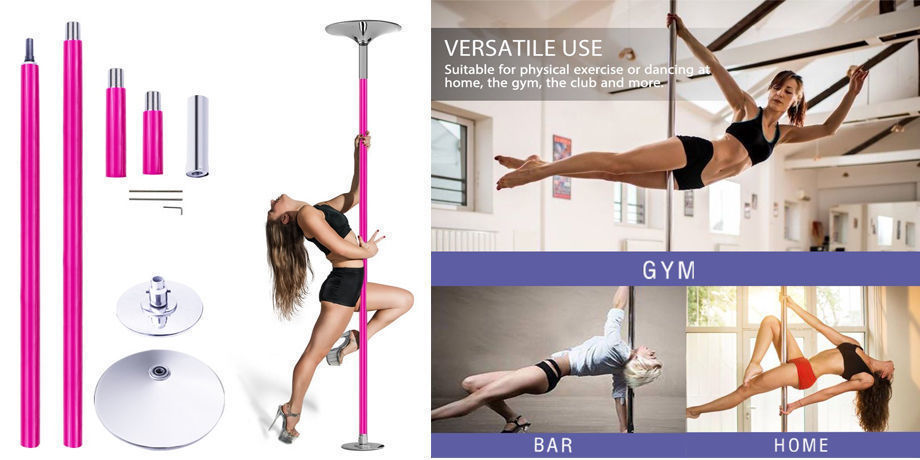 Spinning & Static Removable Height Adjustable Dancing Pole Fitness