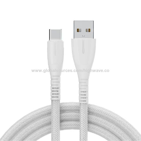 Cable USB C de carga rápida blanco de 3.3 pies 5A cargador de teléfono Tipo  C Cable universal