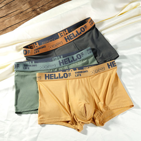 Men Crotchless Panties Cotton Blend Boxer Shorts Underpants Brief Lingerie  / New